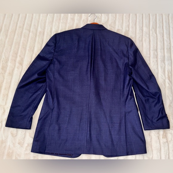 Coppley Drago blue tweed wool Super 130’s blazer sport coat jacket, sz 48 - Picture 7 of 13